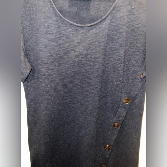 Anthropologie Sunday In Brooklyn Size M Navy Blue Knee Length dress w/ buttons - Picture 7 of 7